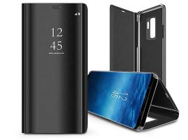 Smart Clear View oldalra nyíló flipes tok - Samsung SM-S911 Galaxy S23 - fekete