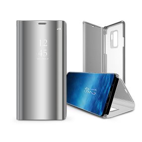   Haffner Smart Clear View Flip oldalra nyíló tok - Samsung SM-S911 Galaxy S23 - ezüst