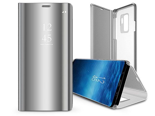 Haffner Smart Clear View Flip oldalra nyíló tok - Samsung SM-S911 Galaxy S23 - ezüst