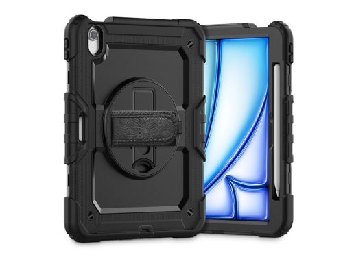 Tech-Protect Solid 360 ütésálló tok - Apple iPad Air 6 (2024) 11, kijelzővédővel - fekete - ECO"