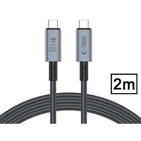   Tech-Protect Ultraboost 240W PD USB/8K/40 Gbps/Type-C - Type-C adat- és töltőkábel 2m - szürke