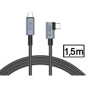   Tech-Protect Ultraboost 240W PD USB/8K/40 Gbps/Type-C - Type-C adat- és töltőkábel 1,5m - szürke