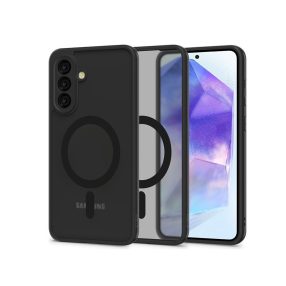   Tech-Protect Magmat Magsafe szilikon tok - Samsung SM-A566 Galaxy A56 5G - fekete/átlátszó