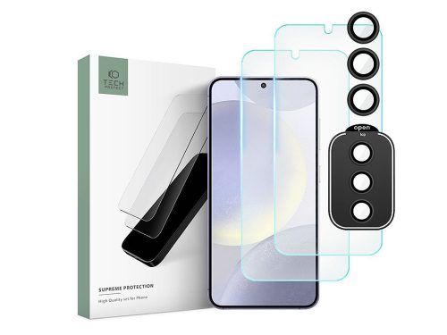 Tech-Protect Supreme Set - Samsung SM-S921 Galaxy S24 üvegfólia+hátsó kameravédő üveg - átlátszó