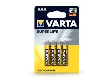 VARTA Superlife Zinc-Carbon AAA ceruza elem - 4 db/csomag