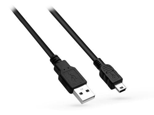 Venom USB-A/mini USB töltőkábel 2m - fekete - ECO