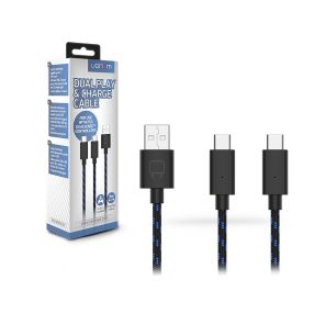   Venom VS5002 Dual Play&Charge 3 méter Type-C -USB töltőkábel