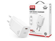   XO GaN hálózati töltő adapter Type-C bemenettel - 65W - XO CE10 PD3.0 + QC3.0 Quick Charger - fehér